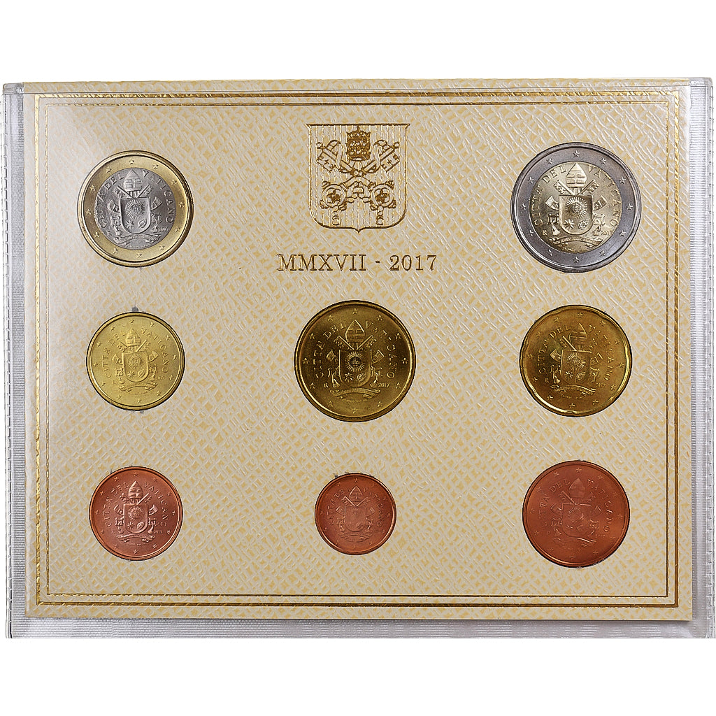 Vatican, Pape François Ier, Set 1 ct. - 2 Euro, BU, 2017, Rome, FDC