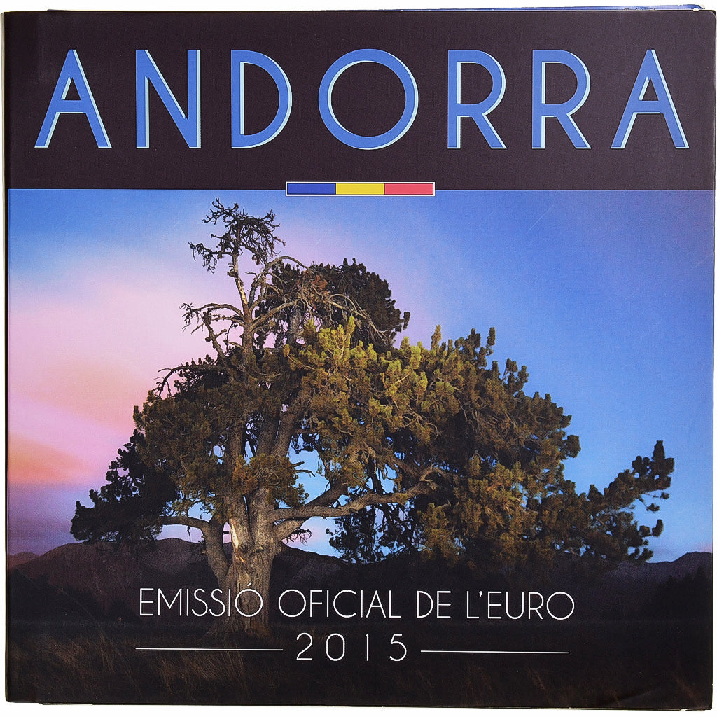 Andorra, 1 Cent to 2 Euro, BU, 2015, Monnaie de Paris, MS(65-70)