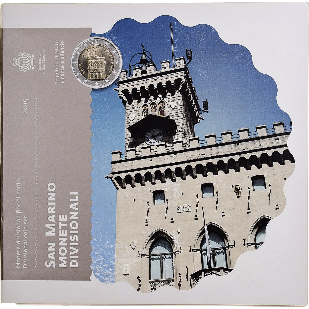 San Marino, 1 Cent to 2 Euro, BU, 2015, Rome, MS(65-70)