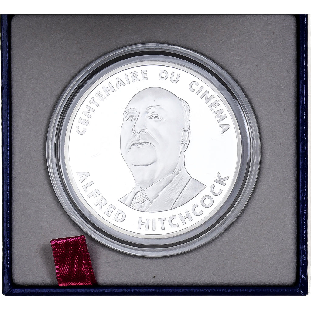 France, 100 Francs, Alfred Hitchcock, 1995, Monnaie de Paris, Proof, Silver