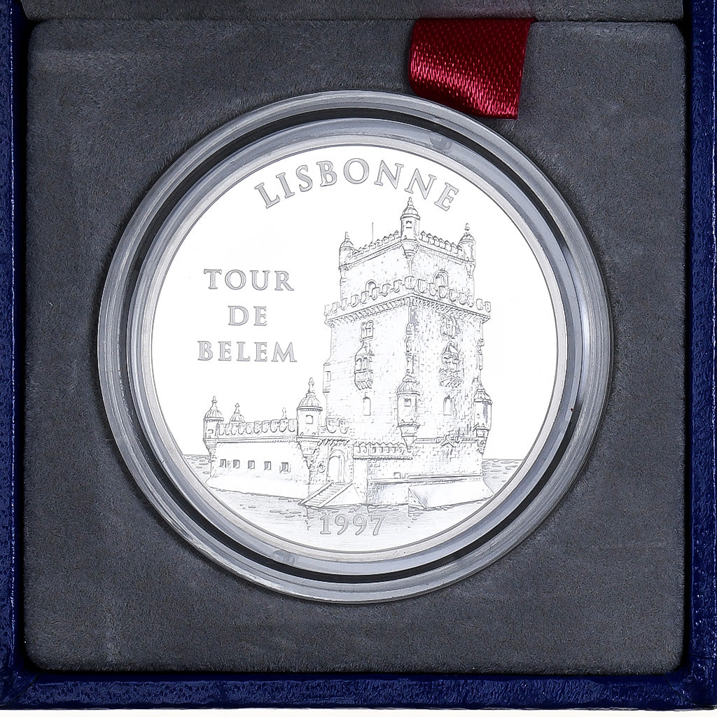 Frankrijk, 100 Francs-15 Euro, Tour de Bélem, 1997, MDP, Proof, Zilver, FDC