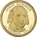 United States, Dollar, James Madison, 2007, San Francisco, Proof, Brass