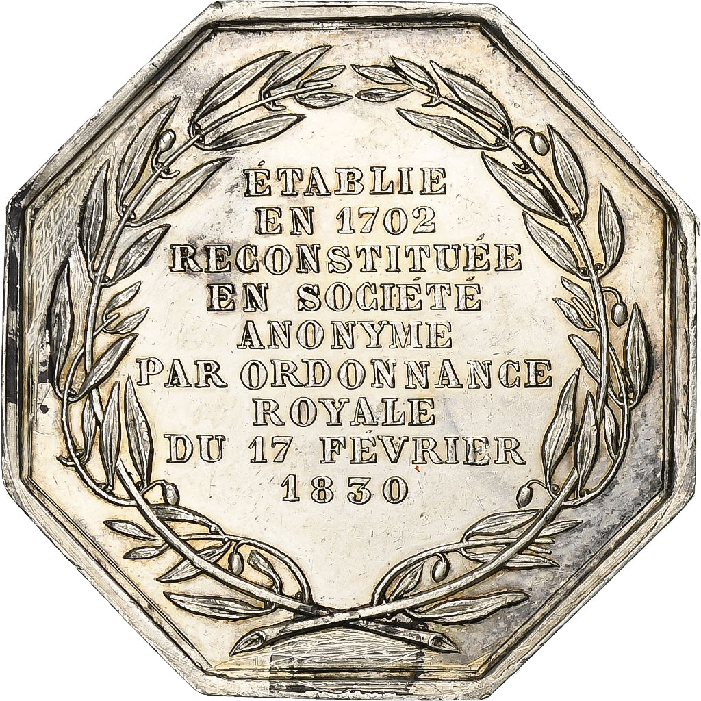 France, Token, Manufactures de Saint Gobain, 1830, Silver, AU(50-53)