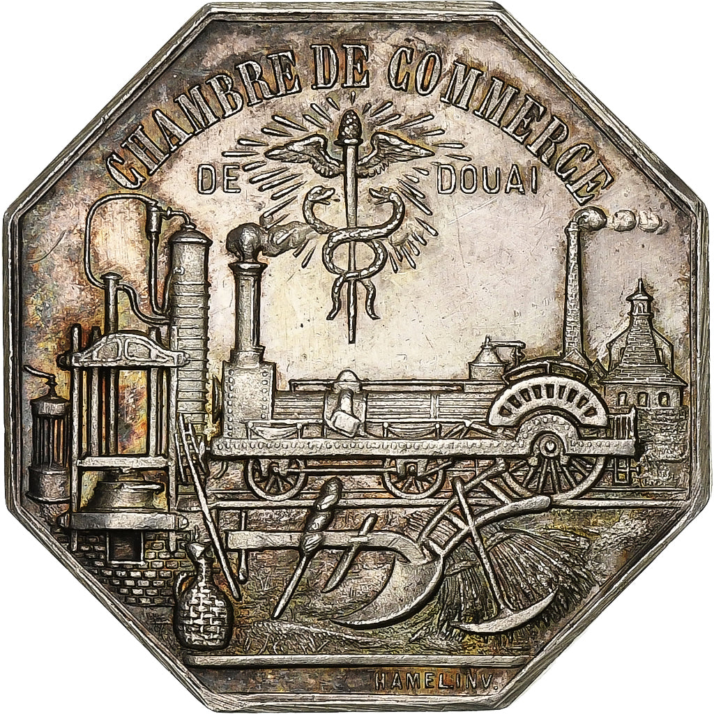 France, Token, Chambre de commerce de Douai, Silver, Hamel, MS(63)