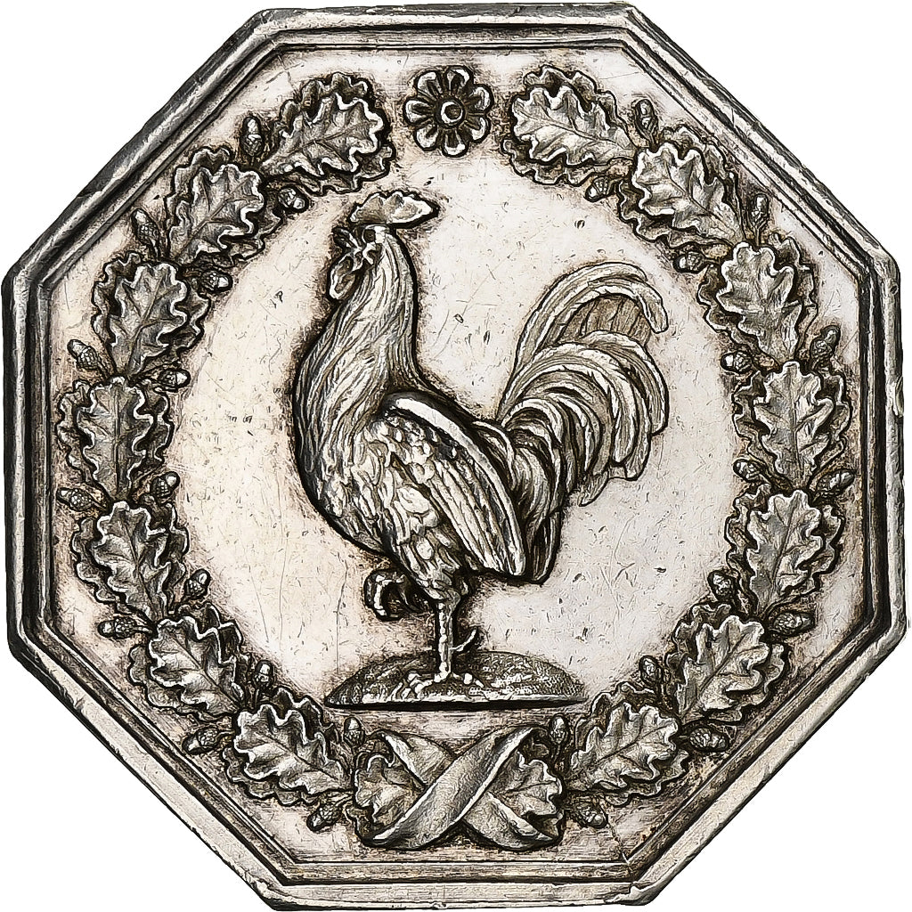 France, Token, Notaires de l'Arrondissement d'Amiens, 1831, Silver, AU(55-58)