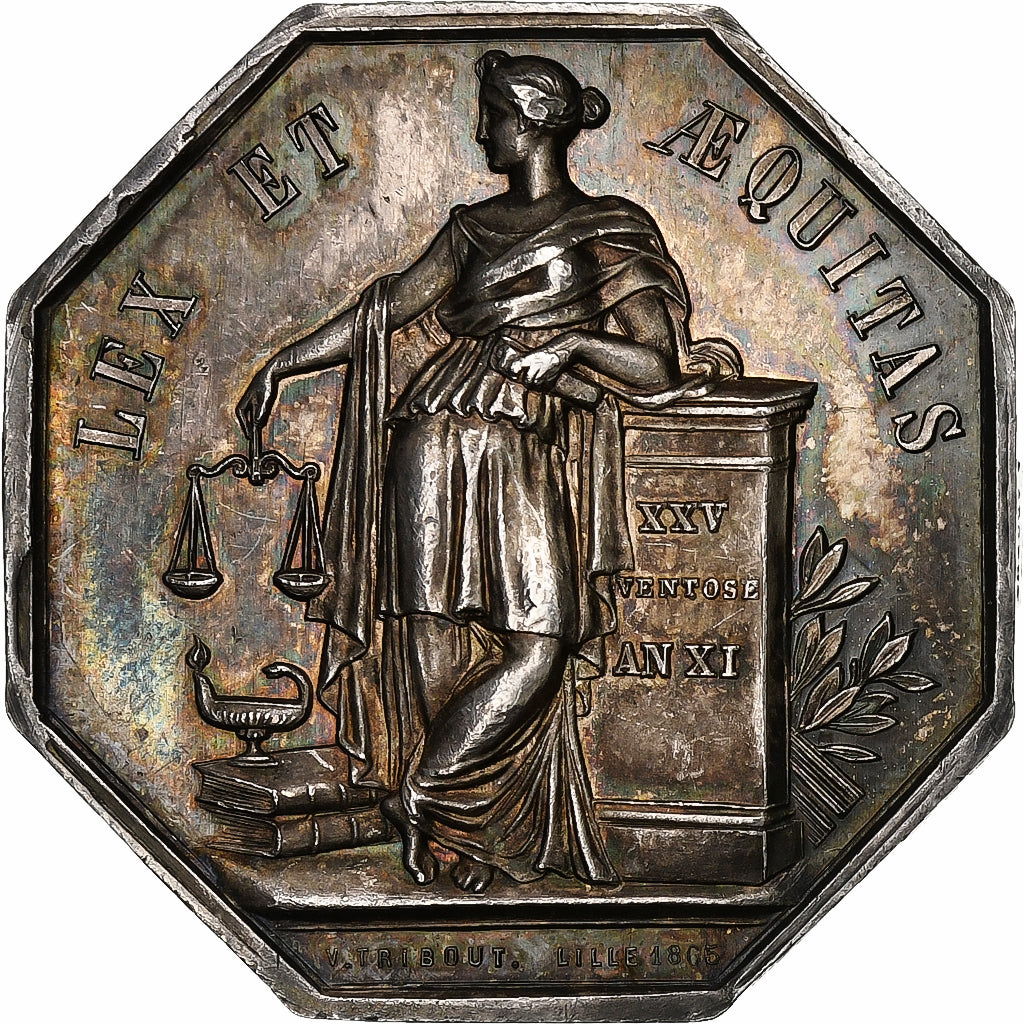 France, Token, Chambre des Notaires de l'arrondissement de Lille, 1805, Silver