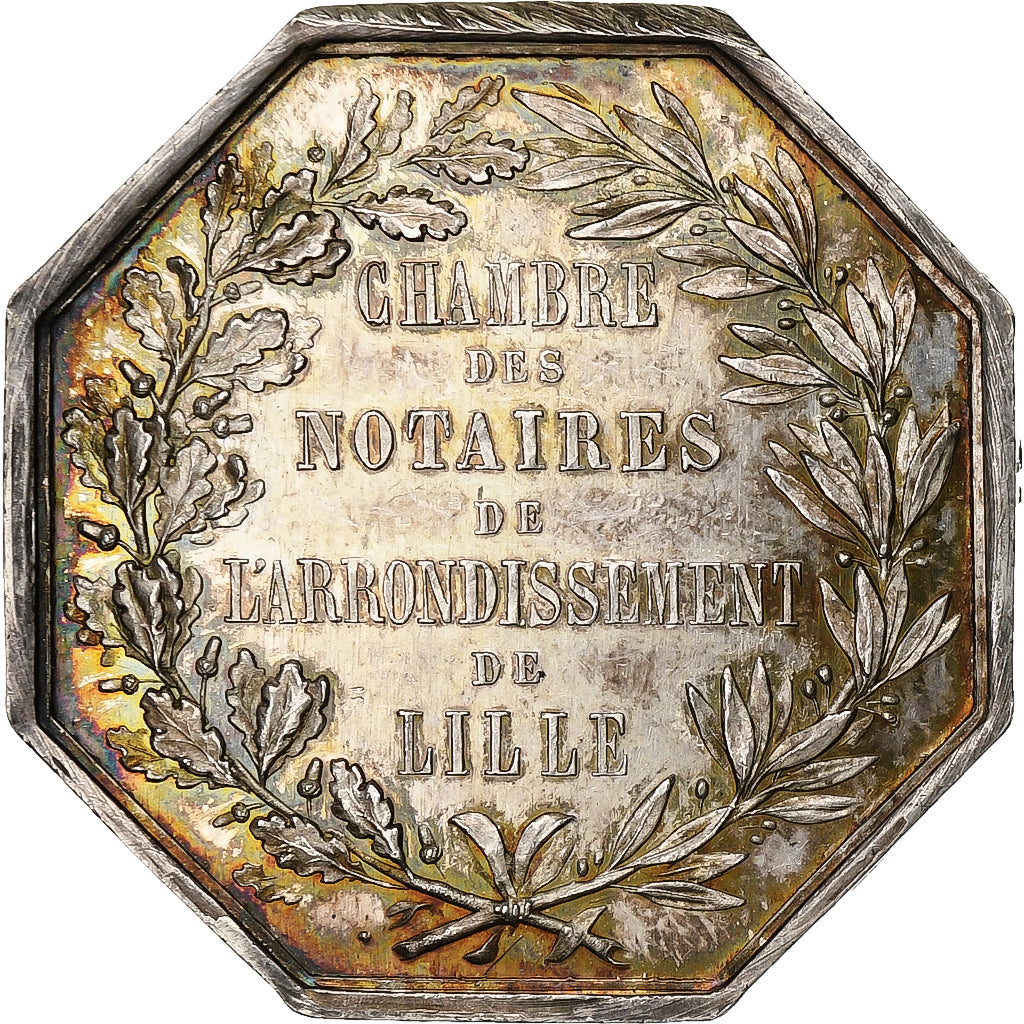 France, Token, Chambre des Notaires de l'arrondissement de Lille, 1805, Silver