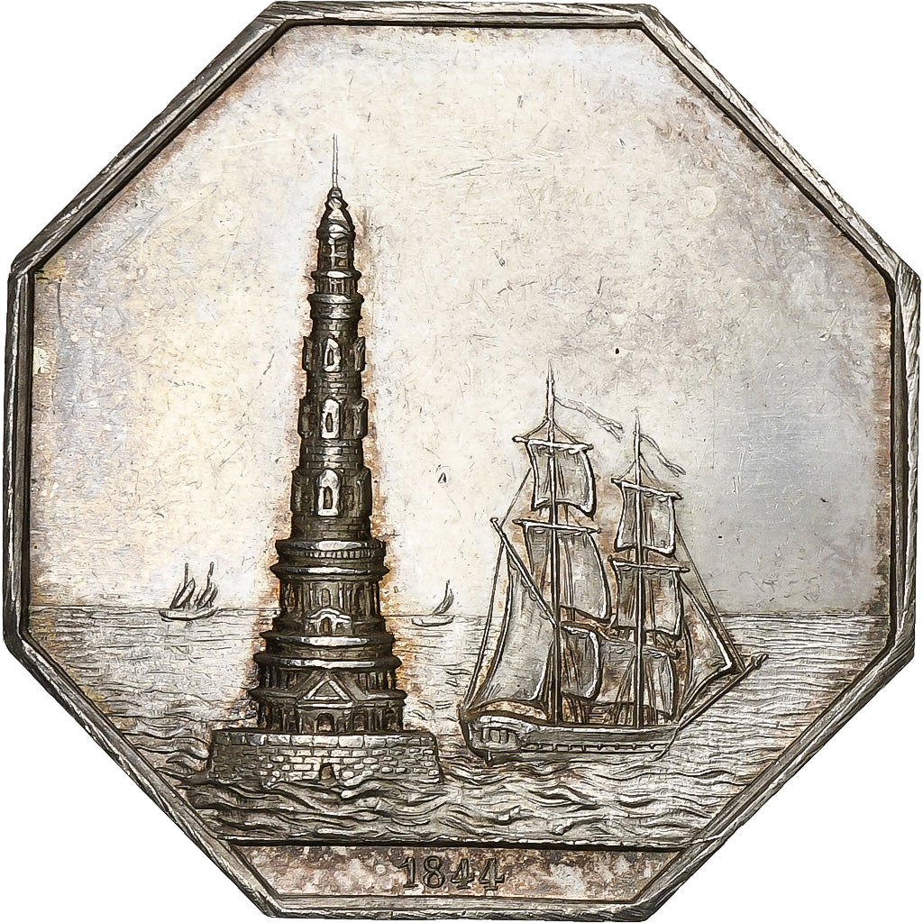 France, Token, Assurances maritimes de Gironde, 1844, Silver, AU(55-58)