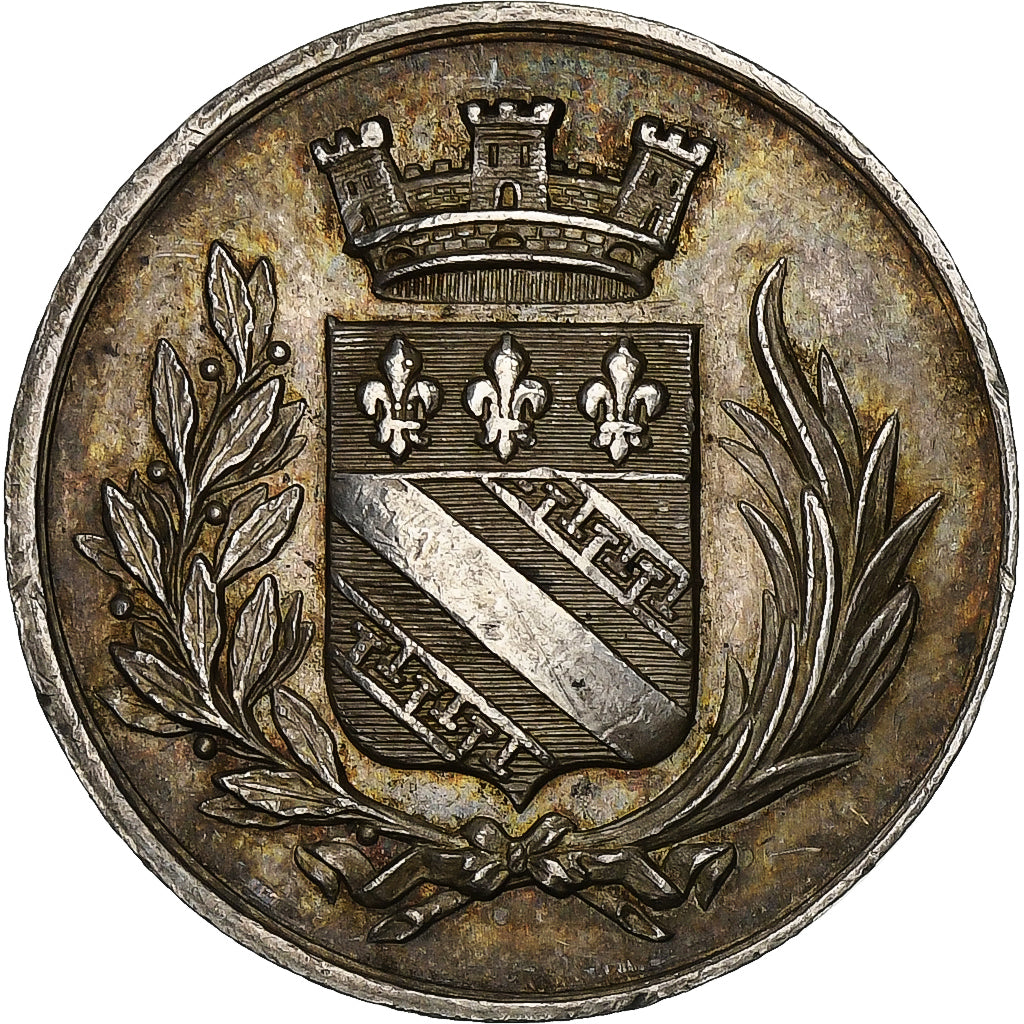 France, Token, Conseil central d'hygiène de l'Aube, Silver, AU(50-53)