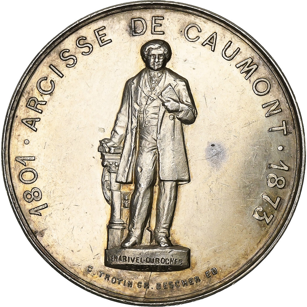 França, Token, Société Française d'Archéologie, Arcisse de Caumont, 1873