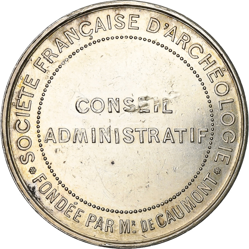 França, Token, Société Française d'Archéologie, Arcisse de Caumont, 1873