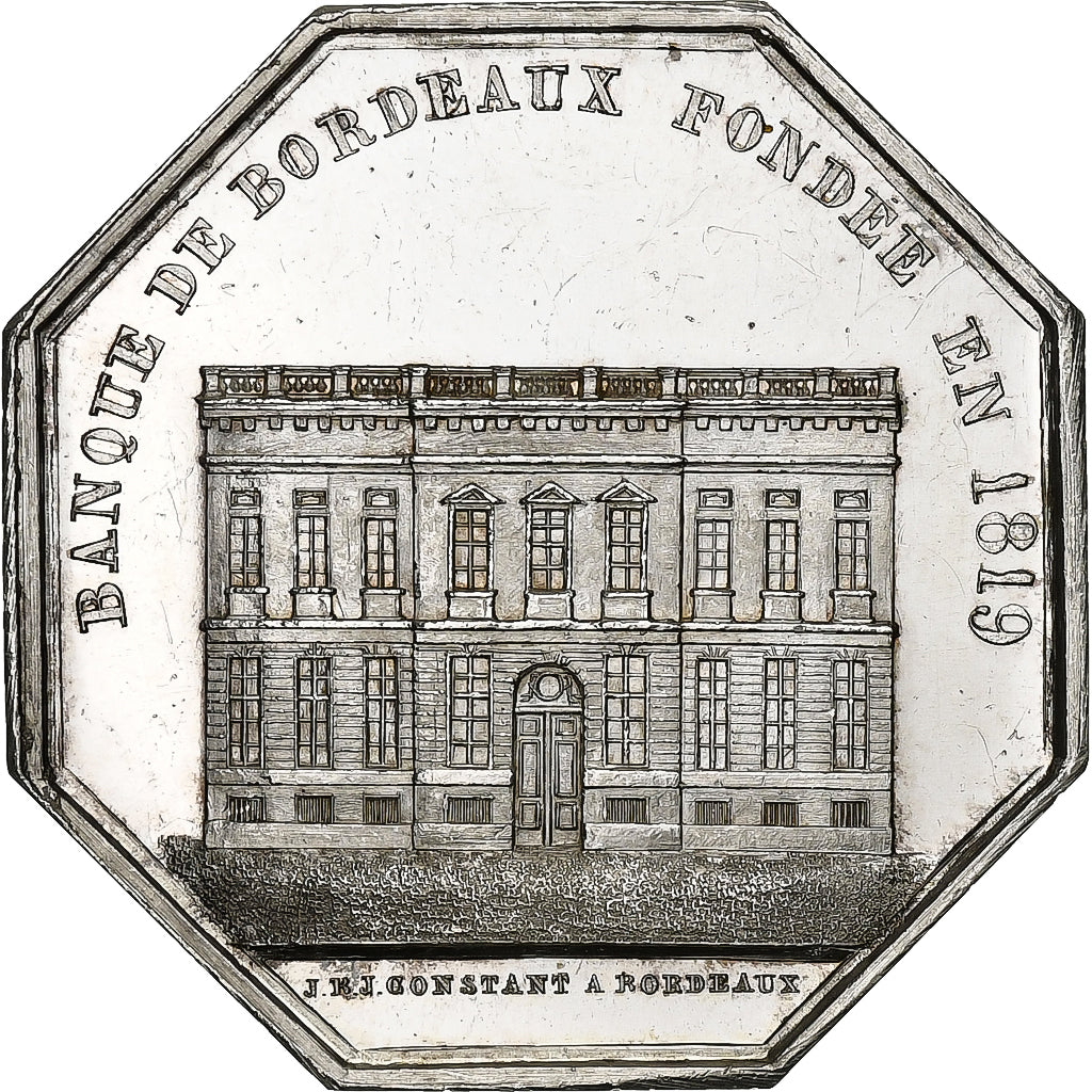 France, Token, Banque de Bordeaux, 1819, Silver, Constant, MS(60-62)