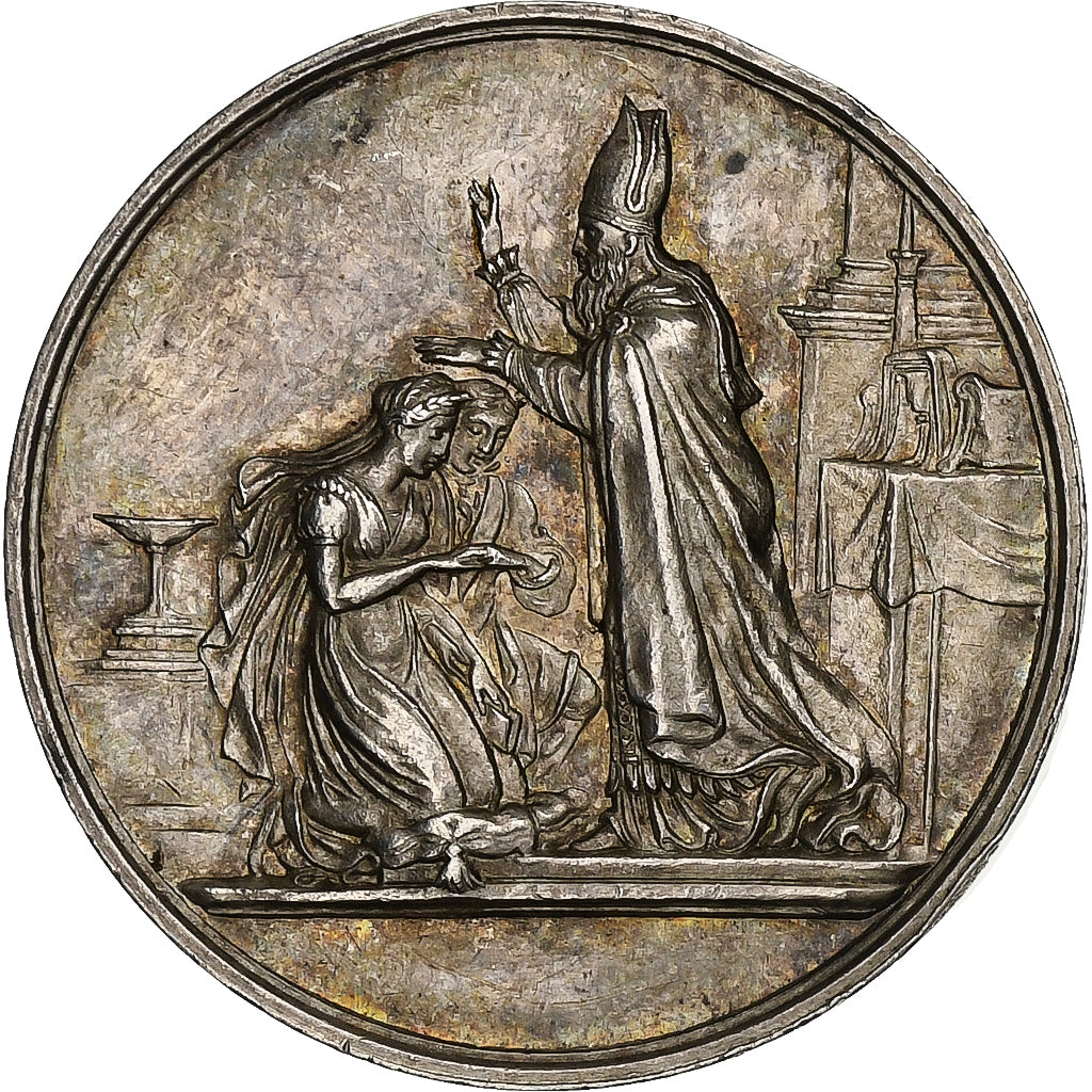 France, Médaille de mariage, Silver, AU(55-58)