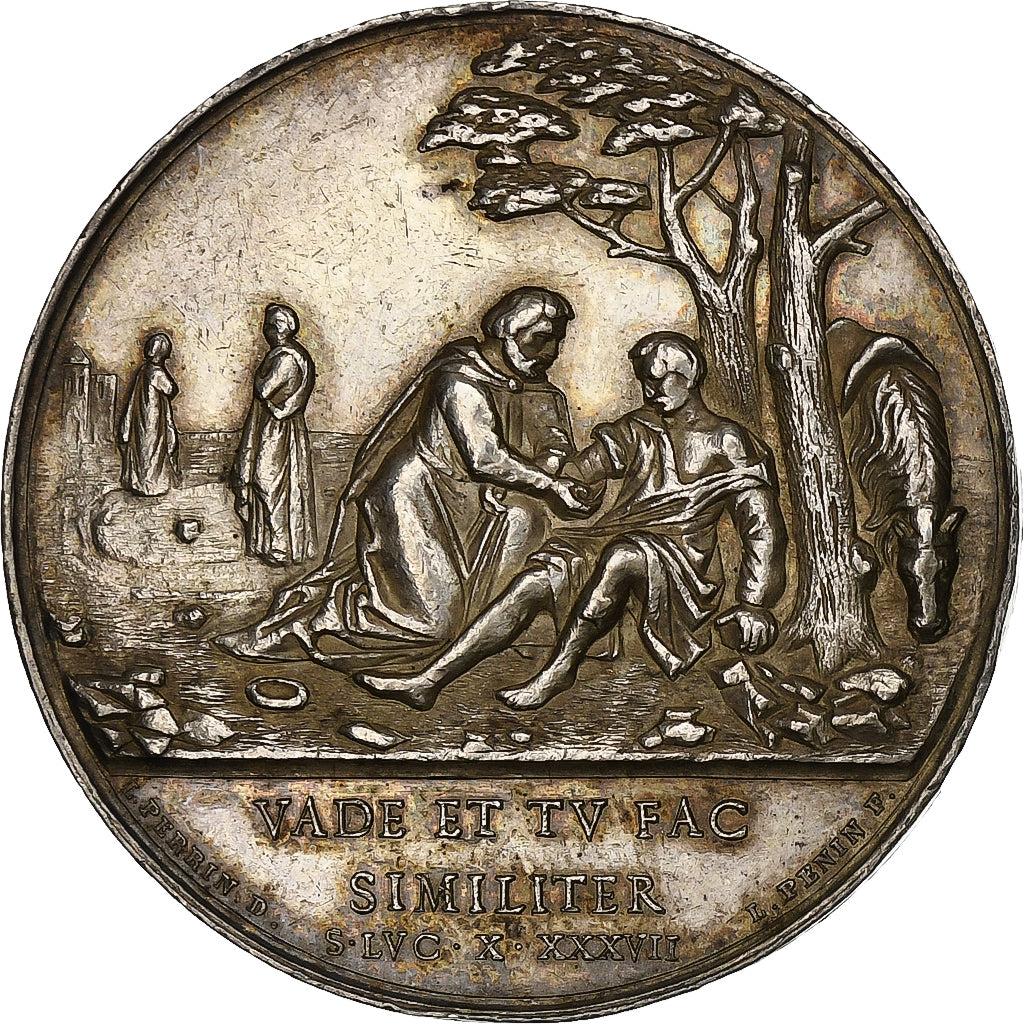 Francia, ficha, Dispensaire général de Lyon, 1818, Argento, Penin, BB+
