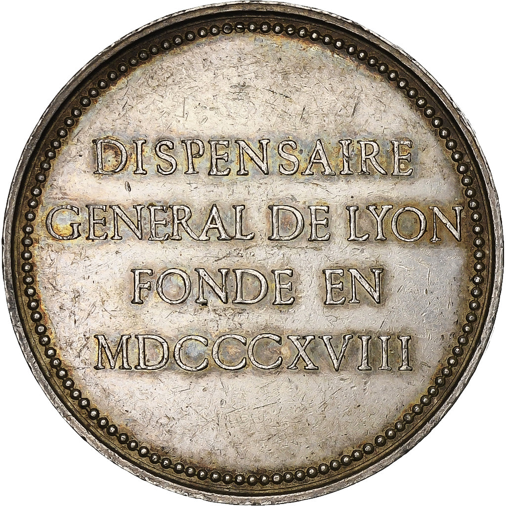 Francia, ficha, Dispensaire général de Lyon, 1818, Argento, Penin, BB+