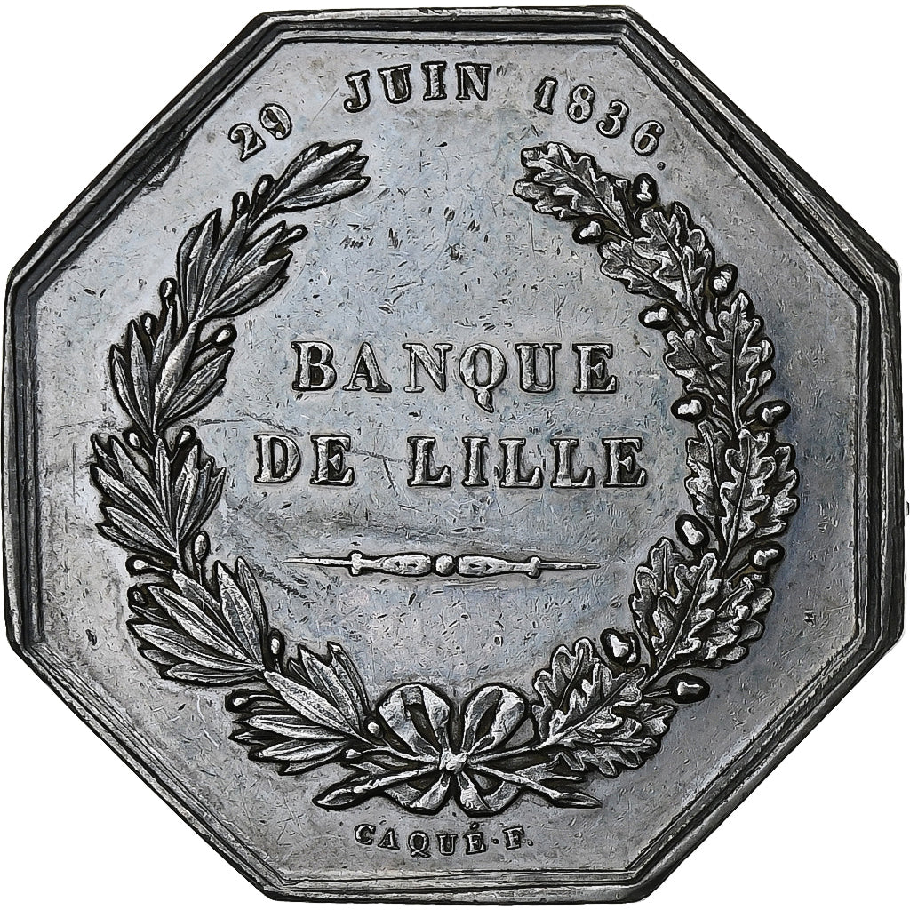 France, Jeton, Louis Philippe I, Banque de Lille, 1836, Argent, Depaulis, TTB+