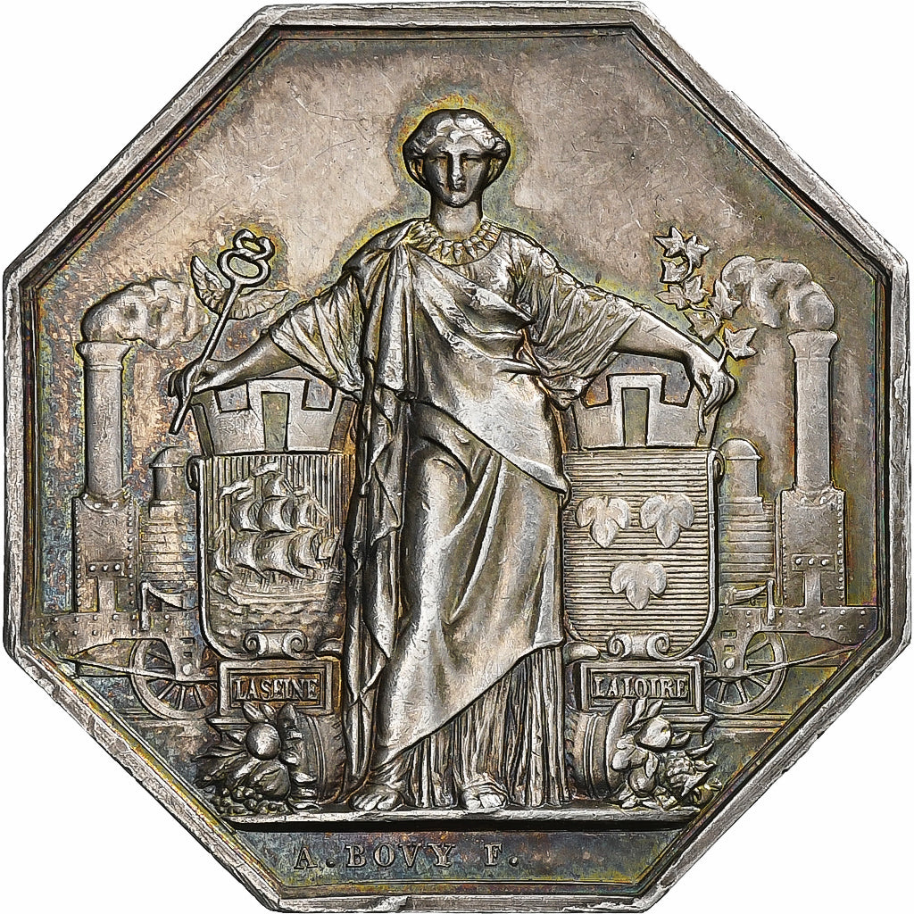 France, Token, Chemin de fer de Paris à Orléans, 1838, Silver, Bovy, MS(60-62)