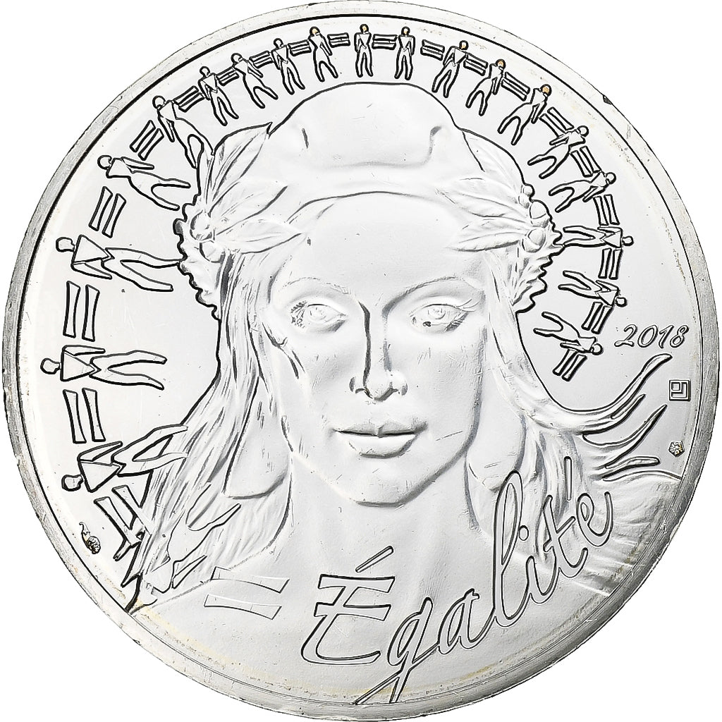 France, 20 Euro, Egalité, 2018, Monnaie de Paris, Silver, MS(63)