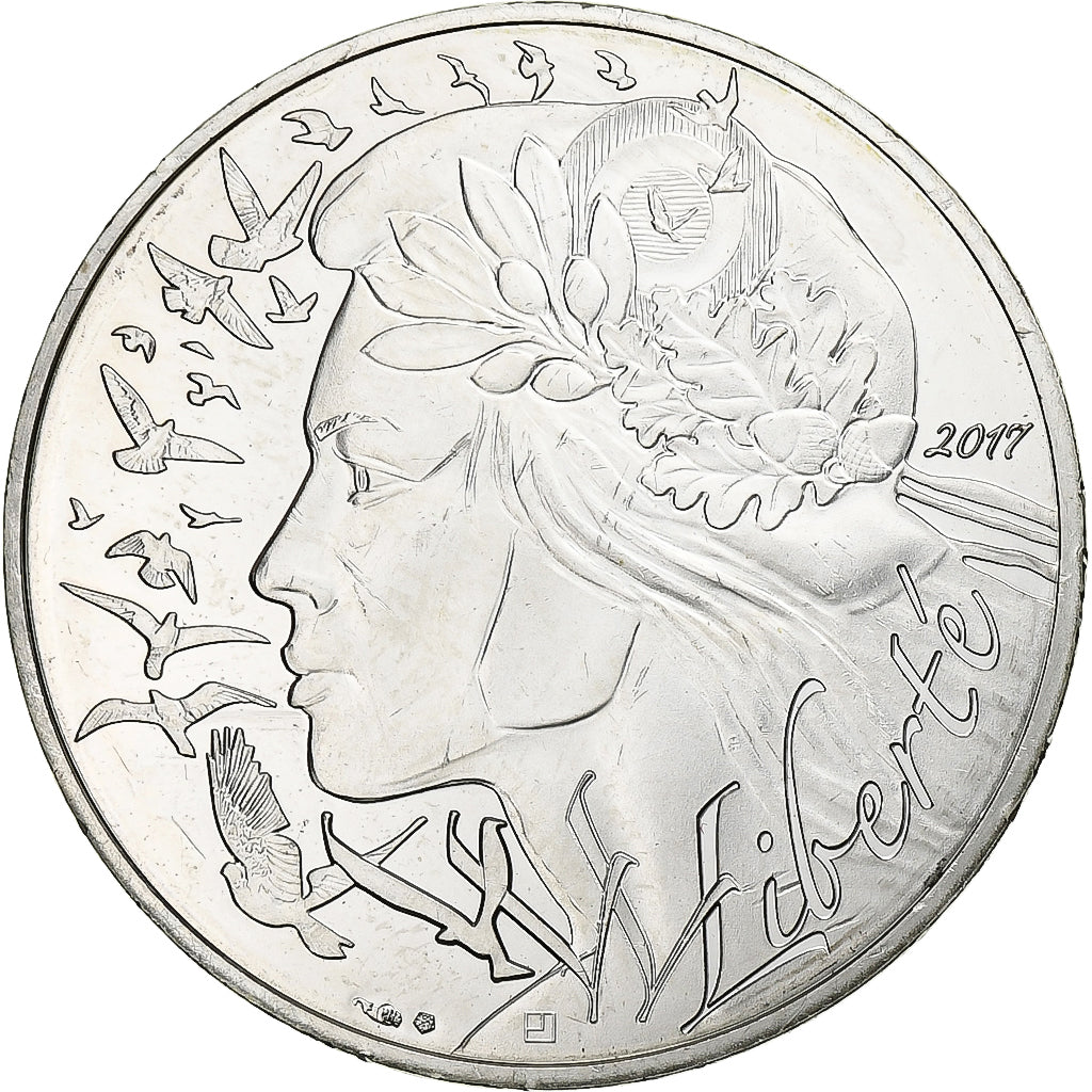 France, 20 Euro, Liberté, 2017, Monnaie de Paris, Silver, MS(63)