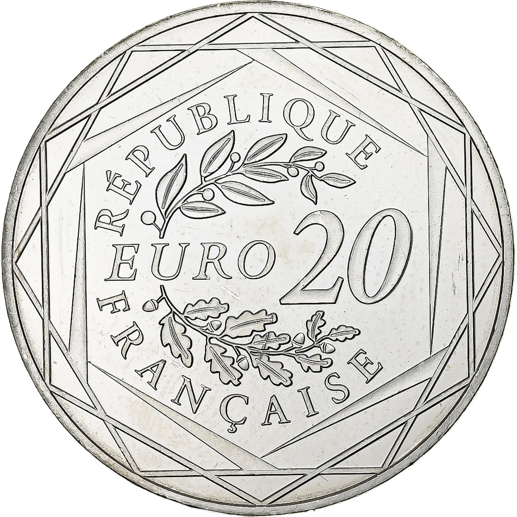France, 20 Euro, Liberté, 2017, Monnaie de Paris, Silver, MS(63)