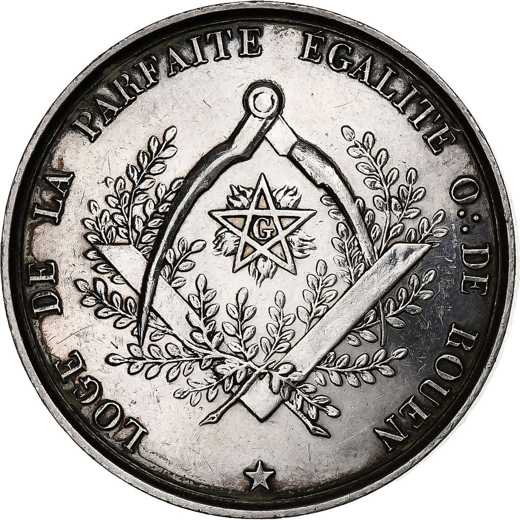 Frankreich, betaalpenning, Loge de la parfaite unité de Rouen, Silber, VZ