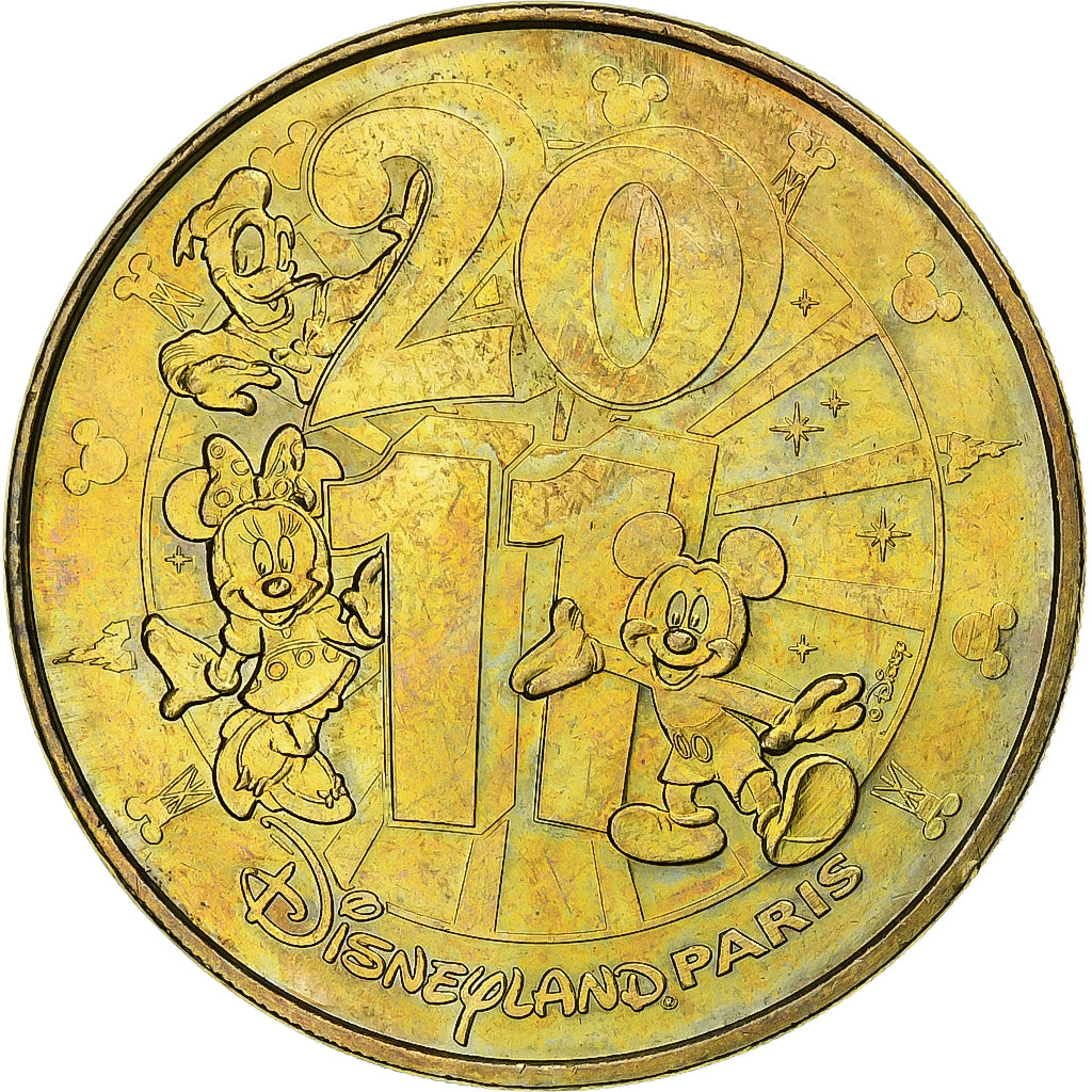 Frankreich, Tourist token, Disneyland Paris, 2011, Monnaie de Paris, Messing, VZ
