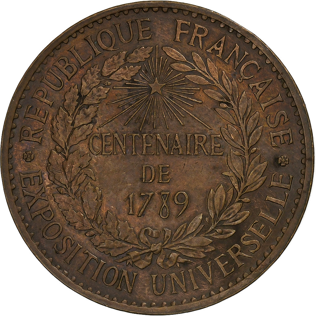 Francia, medaglia, Centenaire de 1789 exposition universelle, 1889, Bronzo
