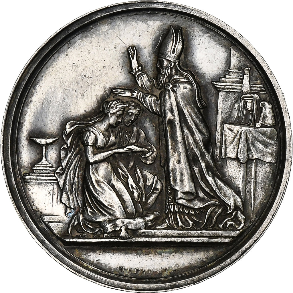 France, Médaille de mariage, 1886, Silver, MS(60-62)