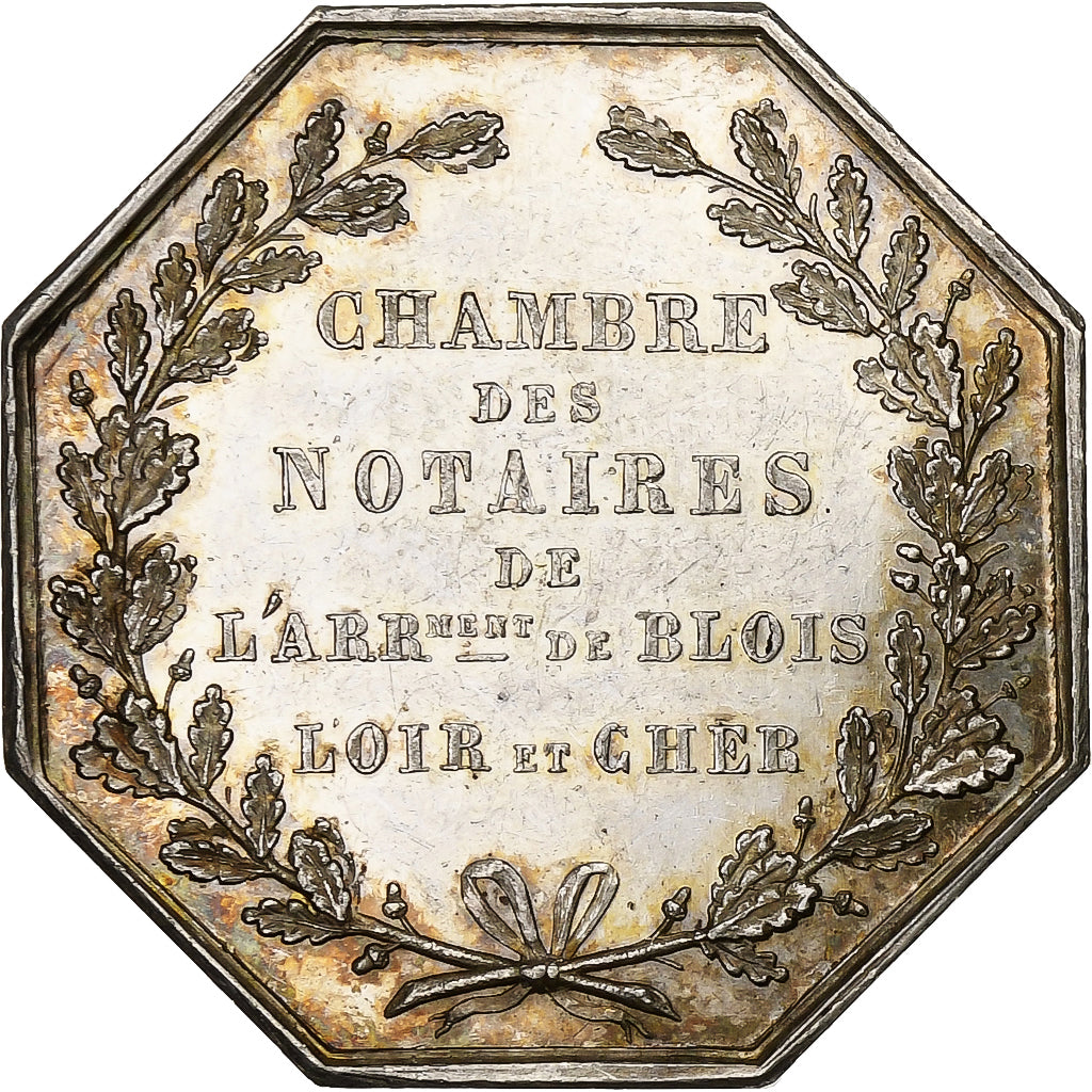 France, Token, Notaires de l'Arrondissement de Blois, Loir et Cher, Silver