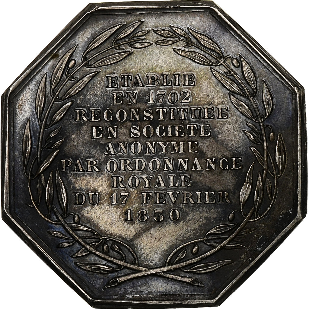 France, Jeton, Manufacture Royale des Glaces de St Gobain, 1830, Argent, TTB+