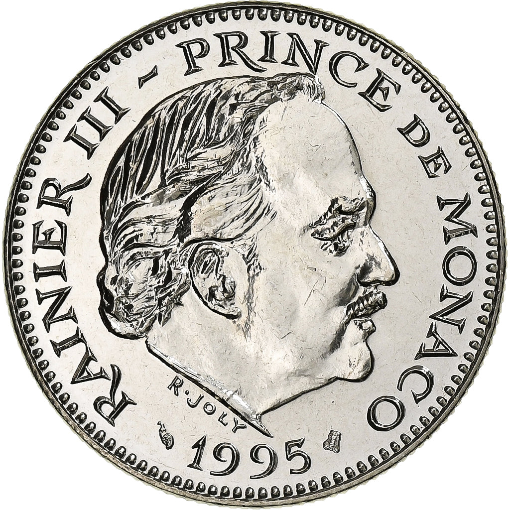 Monaco, Rainier III, 5 Francs, 1995, Monnaie de Paris, BU, Copper-nickel