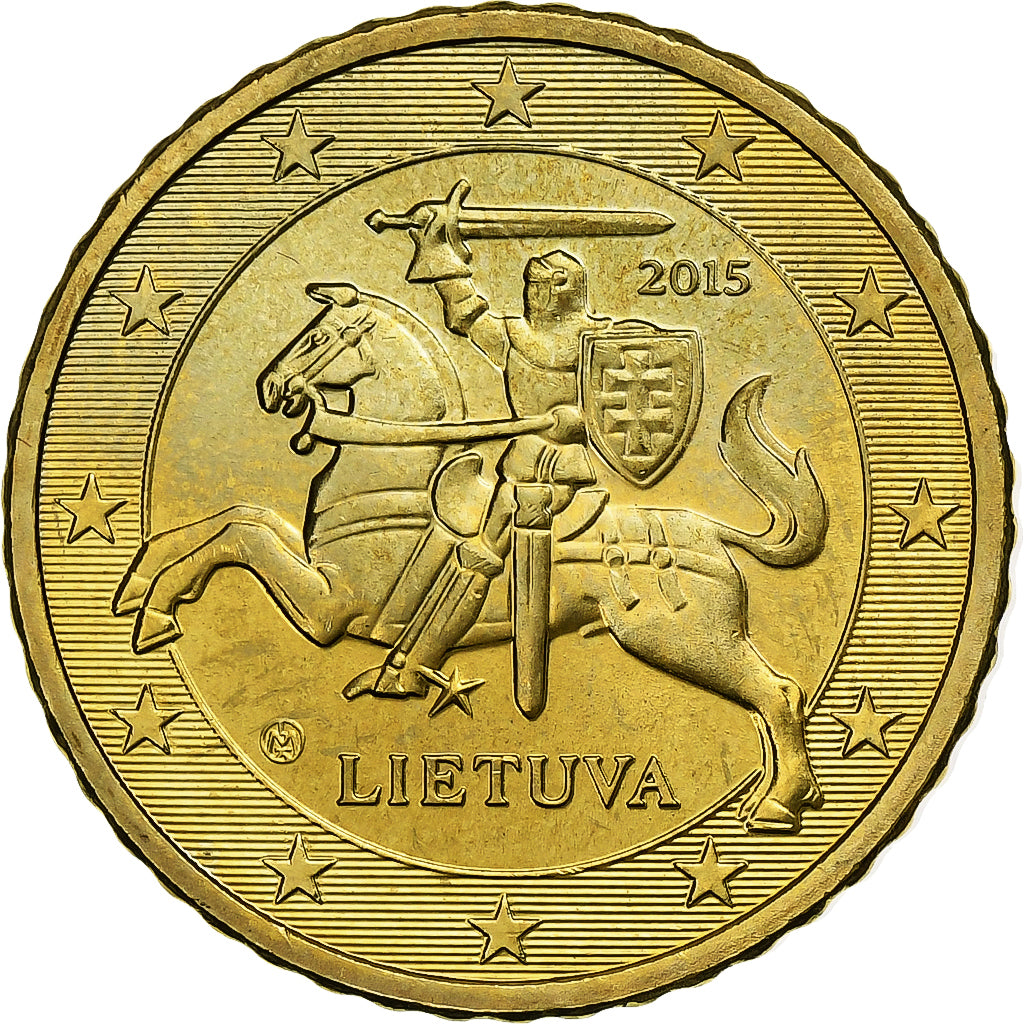 Lituania, 50 Euro Cent, BU, 2015, Vilnius, Nordic gold, FDC