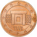 Malta, 2 Euro Cent, BU, 2008, Monnaie de Paris, Acciaio placcato rame, FDC
