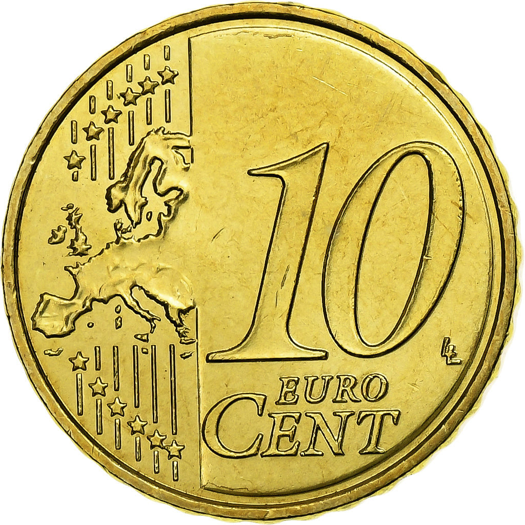 Malta, 10 Euro Cent, BU, 2008, Monnaie de Paris, Nordic gold, FDC