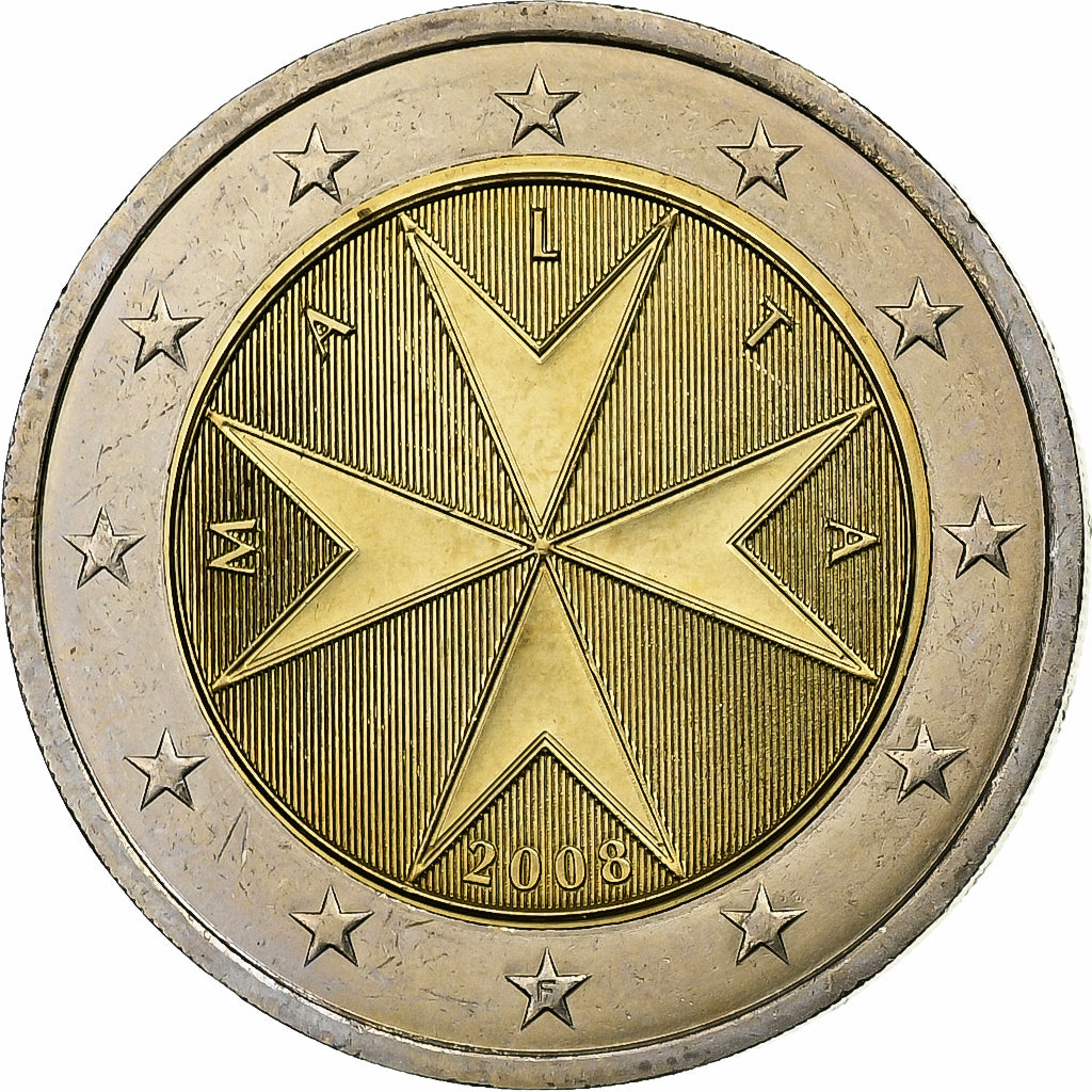 Malte, 2 Euro, BU, 2008, Monnaie de Paris, Bimétallique, FDC