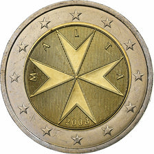 Malte, 2 Euro, BU, 2008, Monnaie de Paris, Bimétallique, FDC