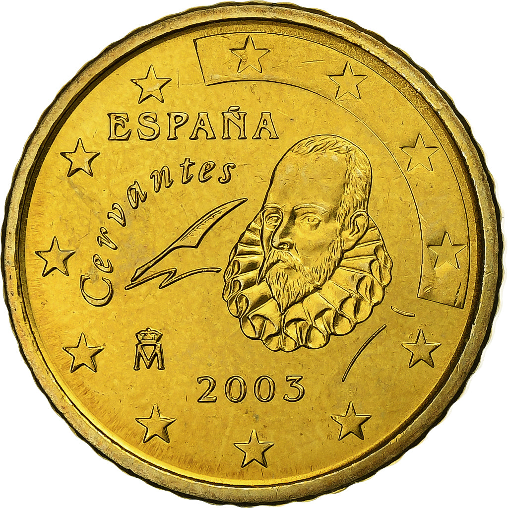 España, Juan Carlos I, 50 Euro Cent, BU, 2003, Madrid, Nordic gold, FDC