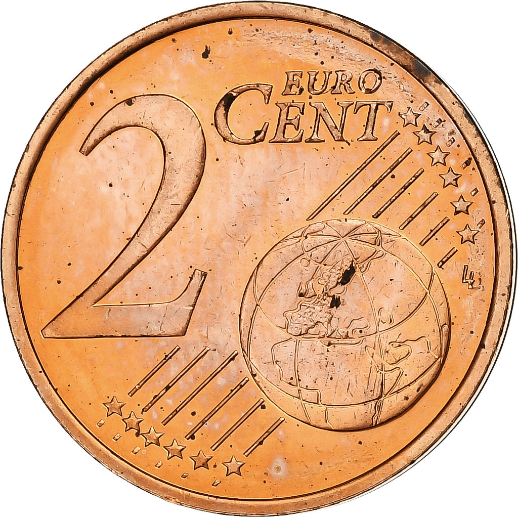 Eslovénia, 2 Euro Cent, BU, 2007, Vantaa, Aço Cromado a Cobre, MS(65-70)