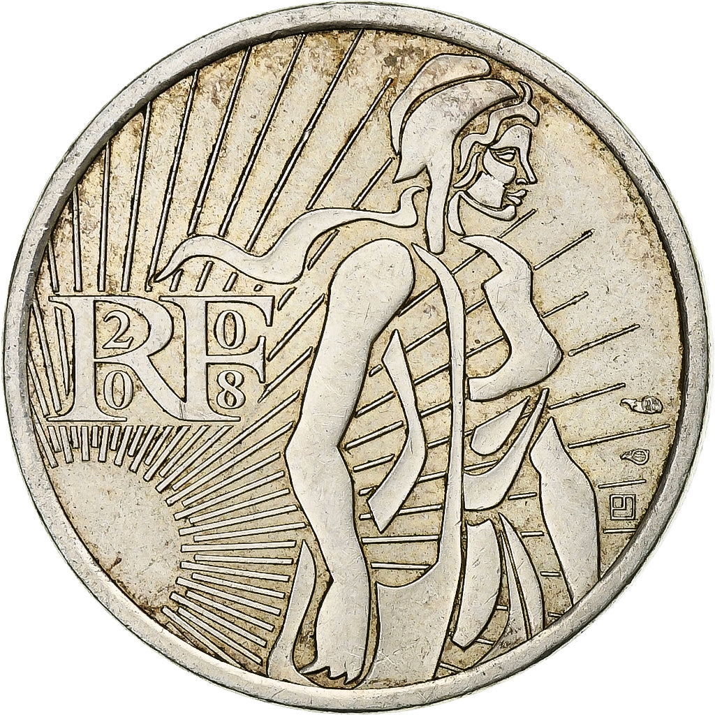 Francja, 5 Euro, Semeuse, 2008, Monnaie de Paris, Srebro, EF(40-45)