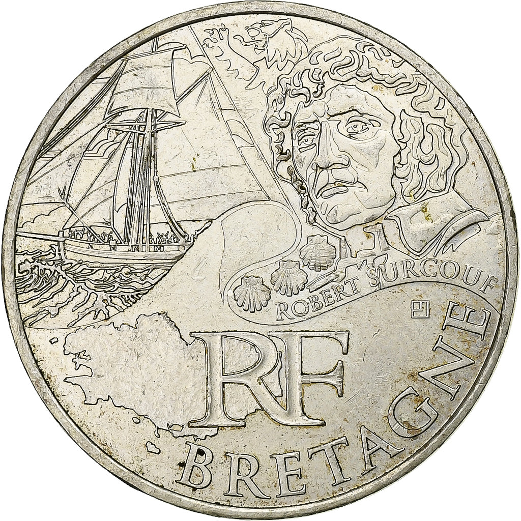 France, 10 Euro, Bretagne, 2012, Monnaie de Paris, Argent, TTB