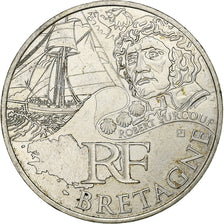 France, 10 Euro, Bretagne, 2012, Monnaie de Paris, Argent, TTB