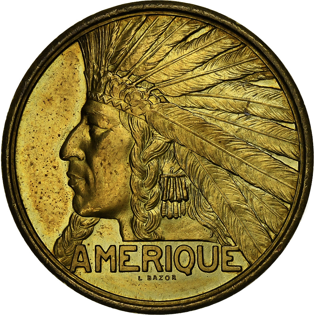 France, Medal, Exposition Coloniale Internationale, Paris, Amérique, 1931
