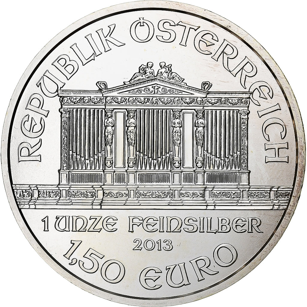 Autriche, 1,5 Euro, 1 Oz, Vienna Philharmonic, 2013, Vienne, Argent, FDC