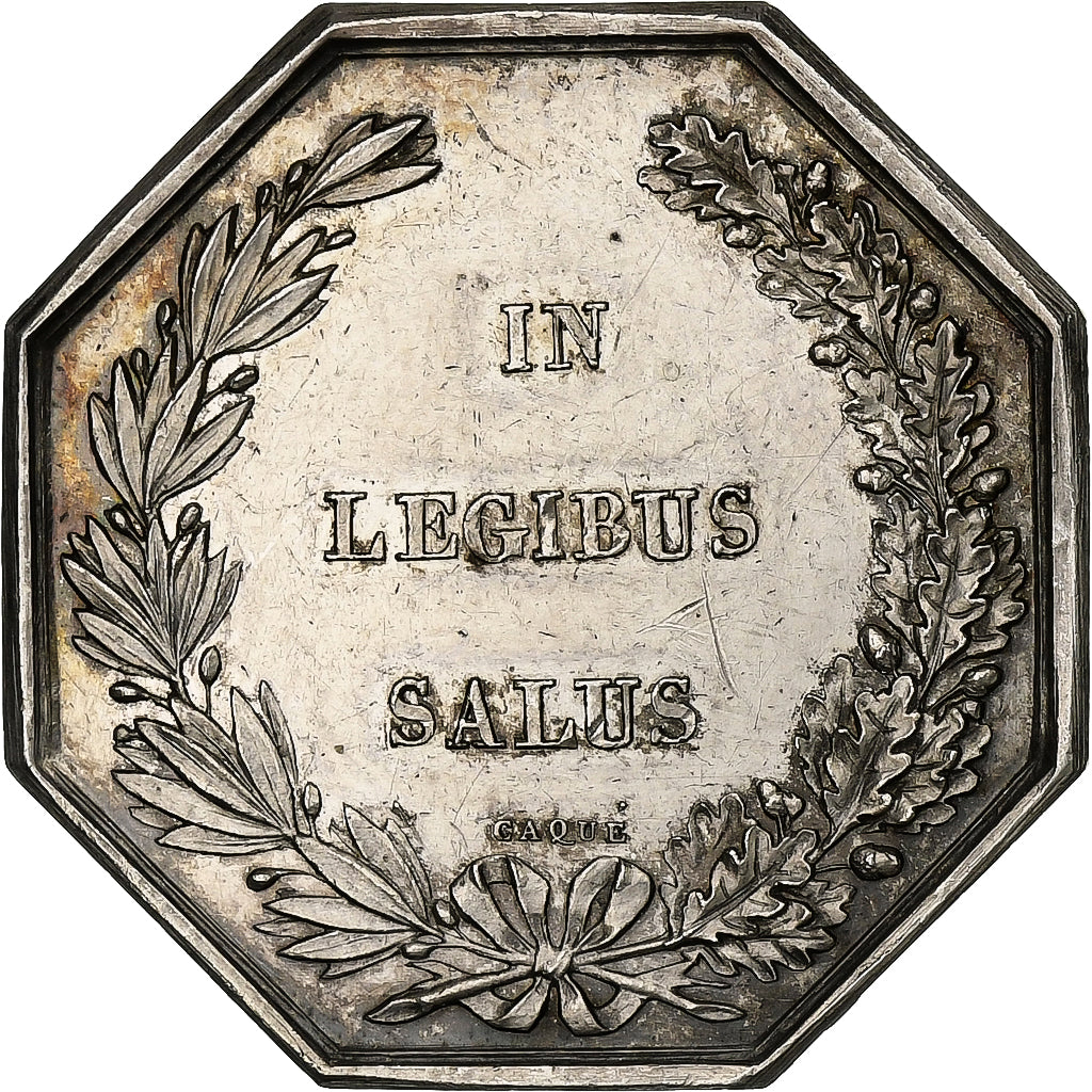 France, Token, Chambre des Avoués de Tours, Silver, Caqué, AU(55-58)