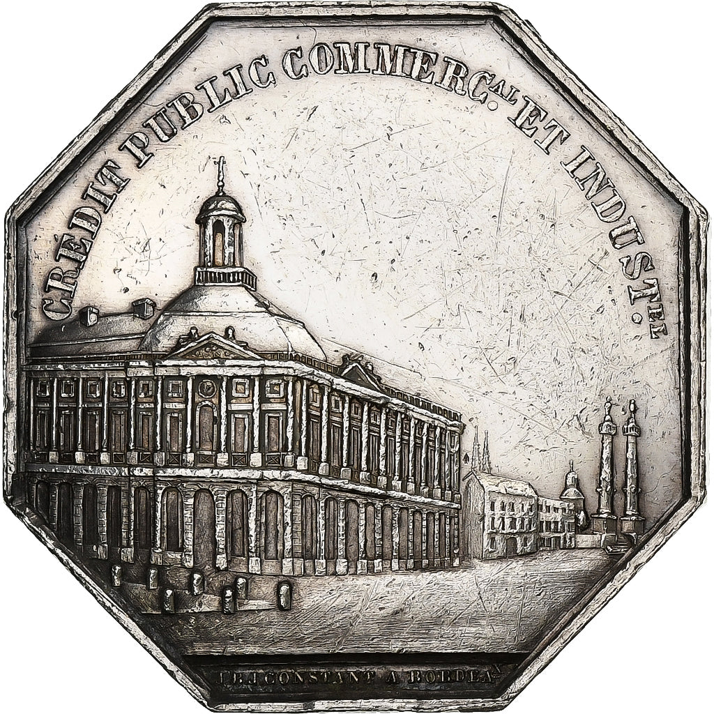 France, Token, Compagnie des Agents de Change de Bordeaux, 1835, Silver