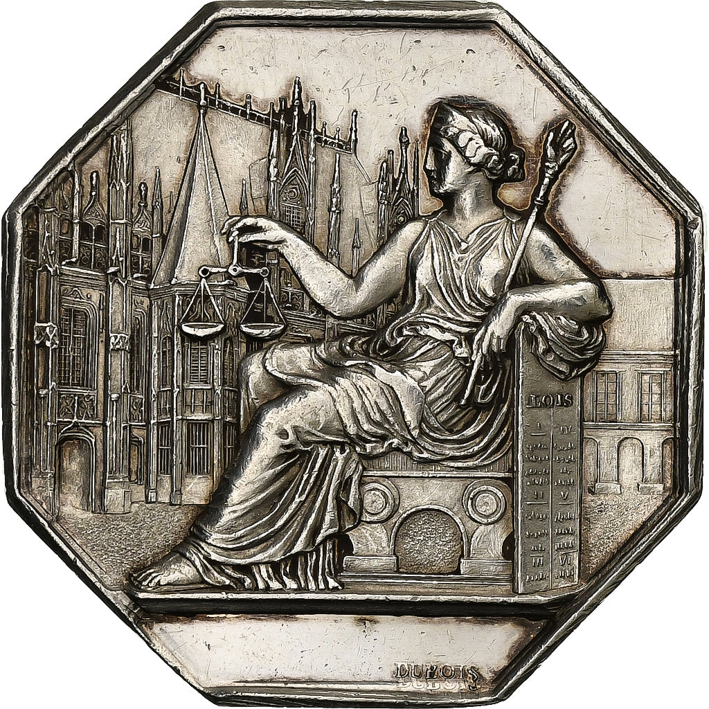 France, Token, Avoués au Tribunal de Pre Instance de Rouen, 1841, Silver