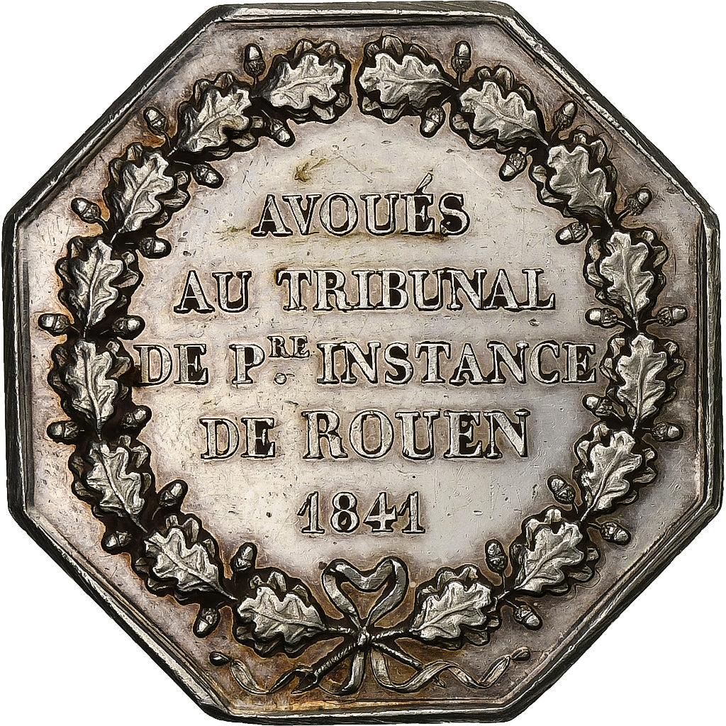 France, Token, Avoués au Tribunal de Pre Instance de Rouen, 1841, Silver