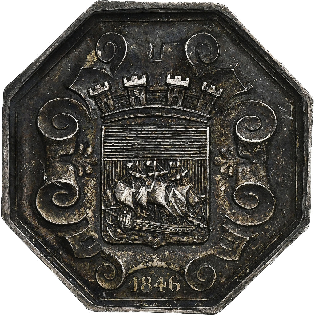 France, Token, Chambre des entrepreneurs de Paris, 1846, Silver, MS(60-62)