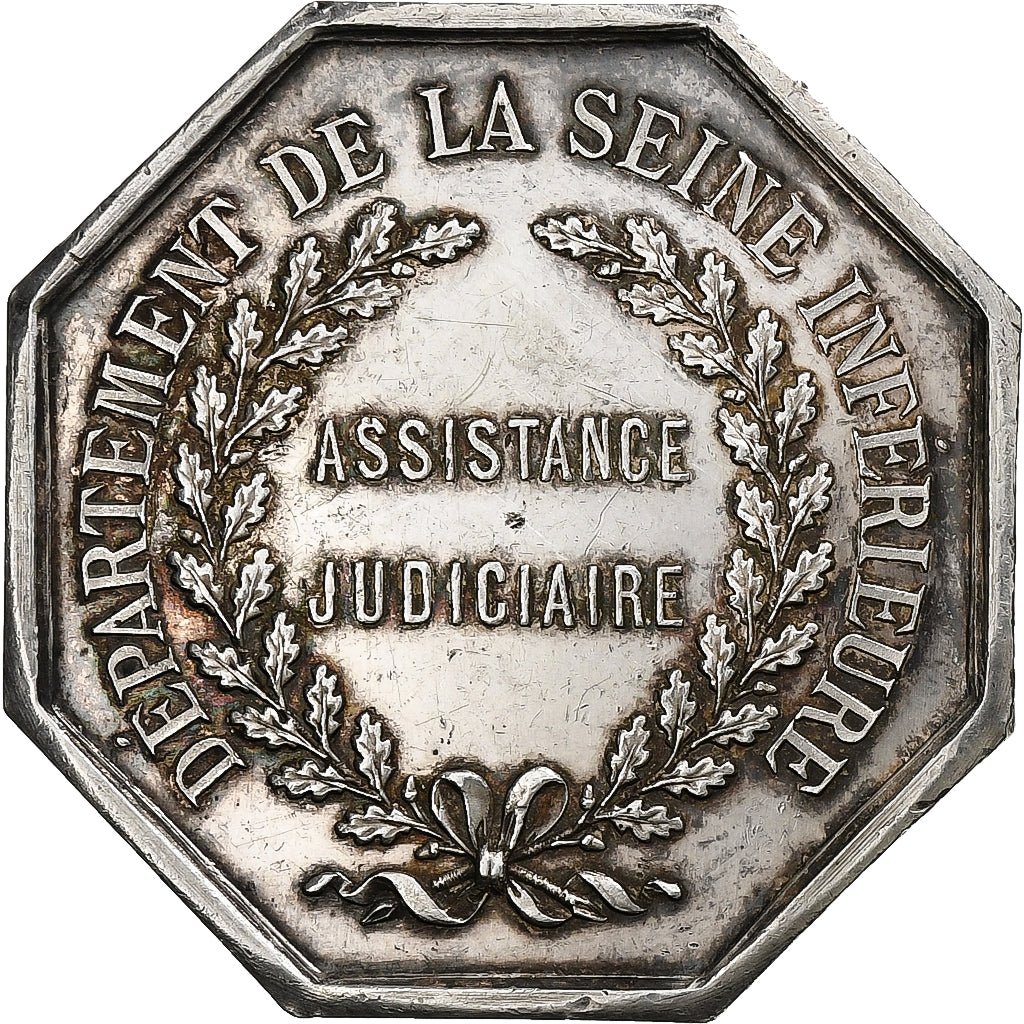 France, Token, Assistance Judiciaire de la Seine Intérieure, Silver, AU(55-58)