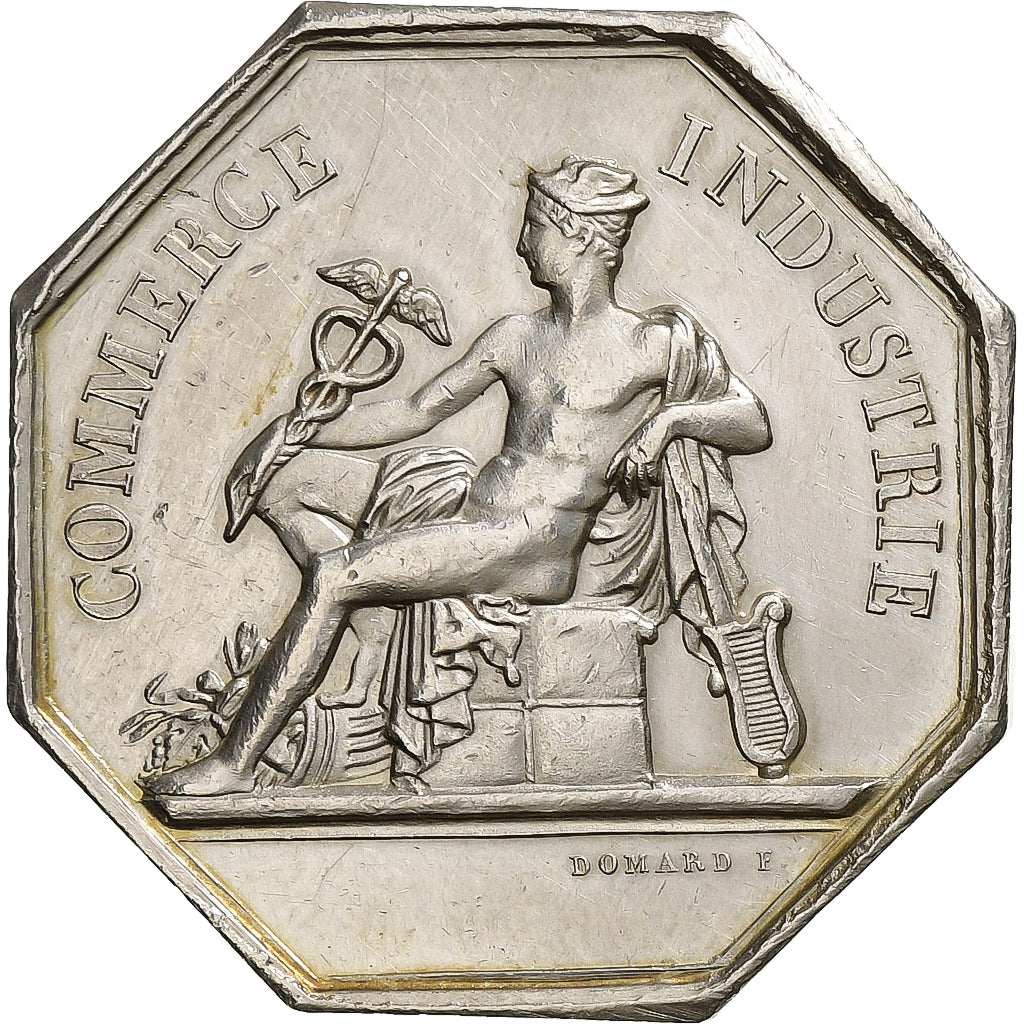 France, Token, Chambre de Commerce de Valenciennes, 1836, Silver, Domard